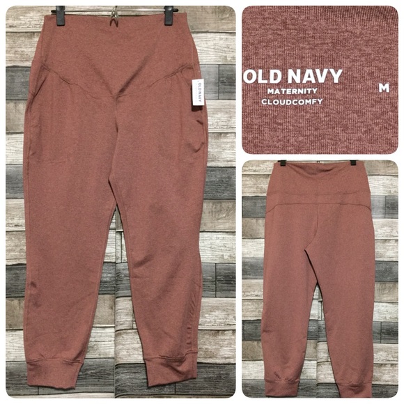 Old Navy Maternity Cloud Comfy Joggers Women’s M Red (Inseam 25.5) Pull On - Picture 1 of 9